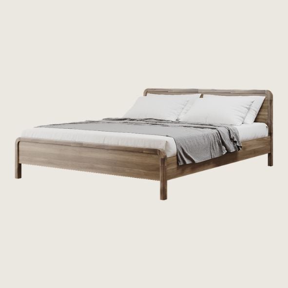Giường Ngủ Gỗ Tràm MOHO DALUMD 301 Ver 2 Màu Nâu Hạnh Nhân